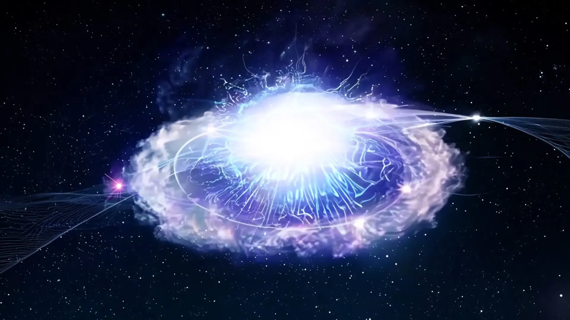 Galactic Energy Burst Logo Animation Background